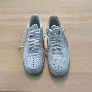 Nike court vision low - white - size10. DH-2987-100